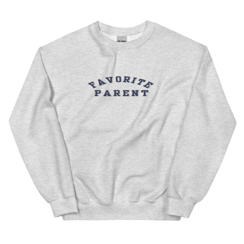 Favorite Parent Embroidered Crew Sweatshirt