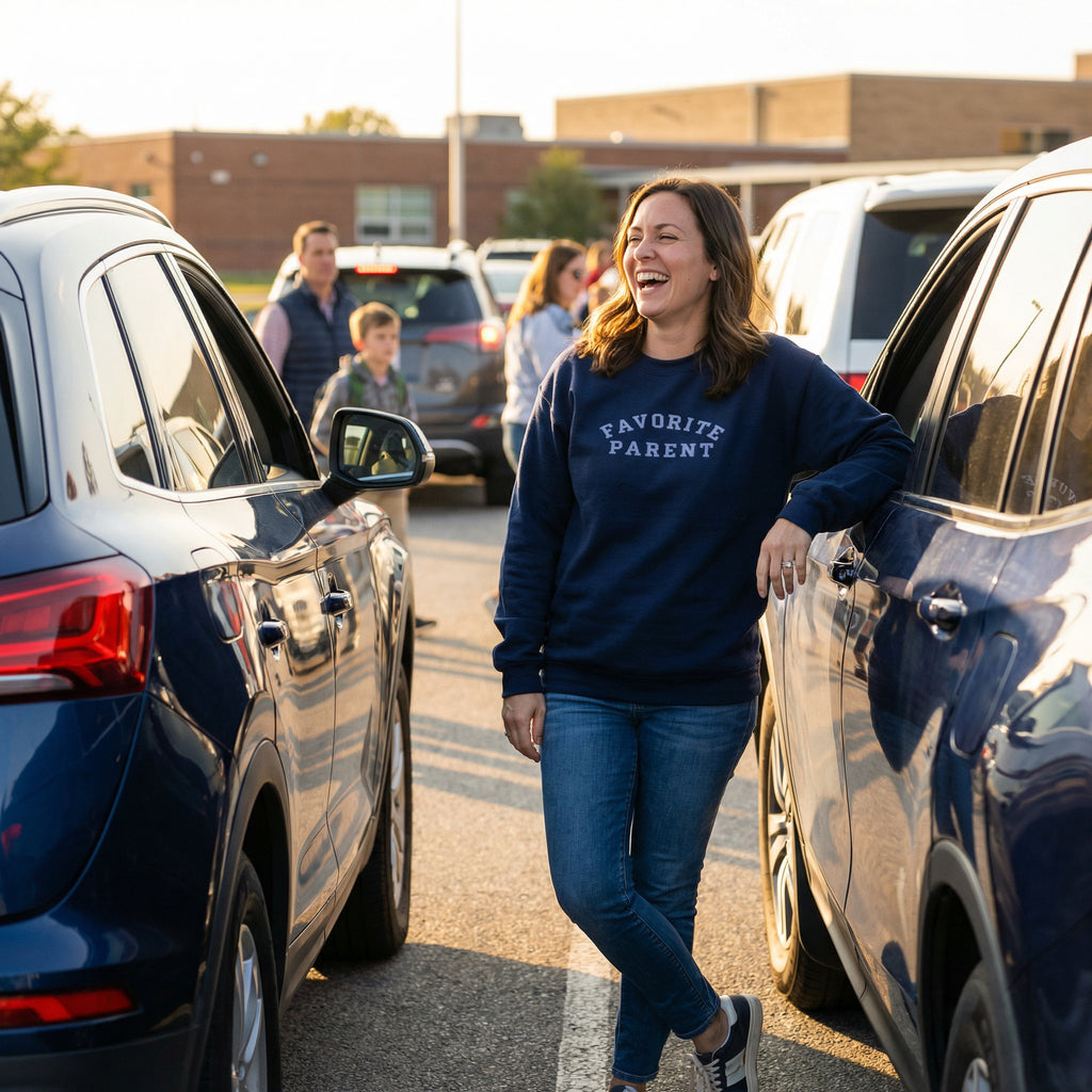 Favorite Parent Embroidered Crew Sweatshirt