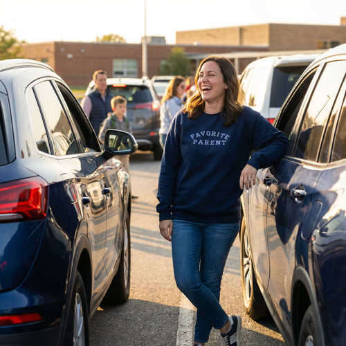 Favorite Parent Embroidered Crew Sweatshirt